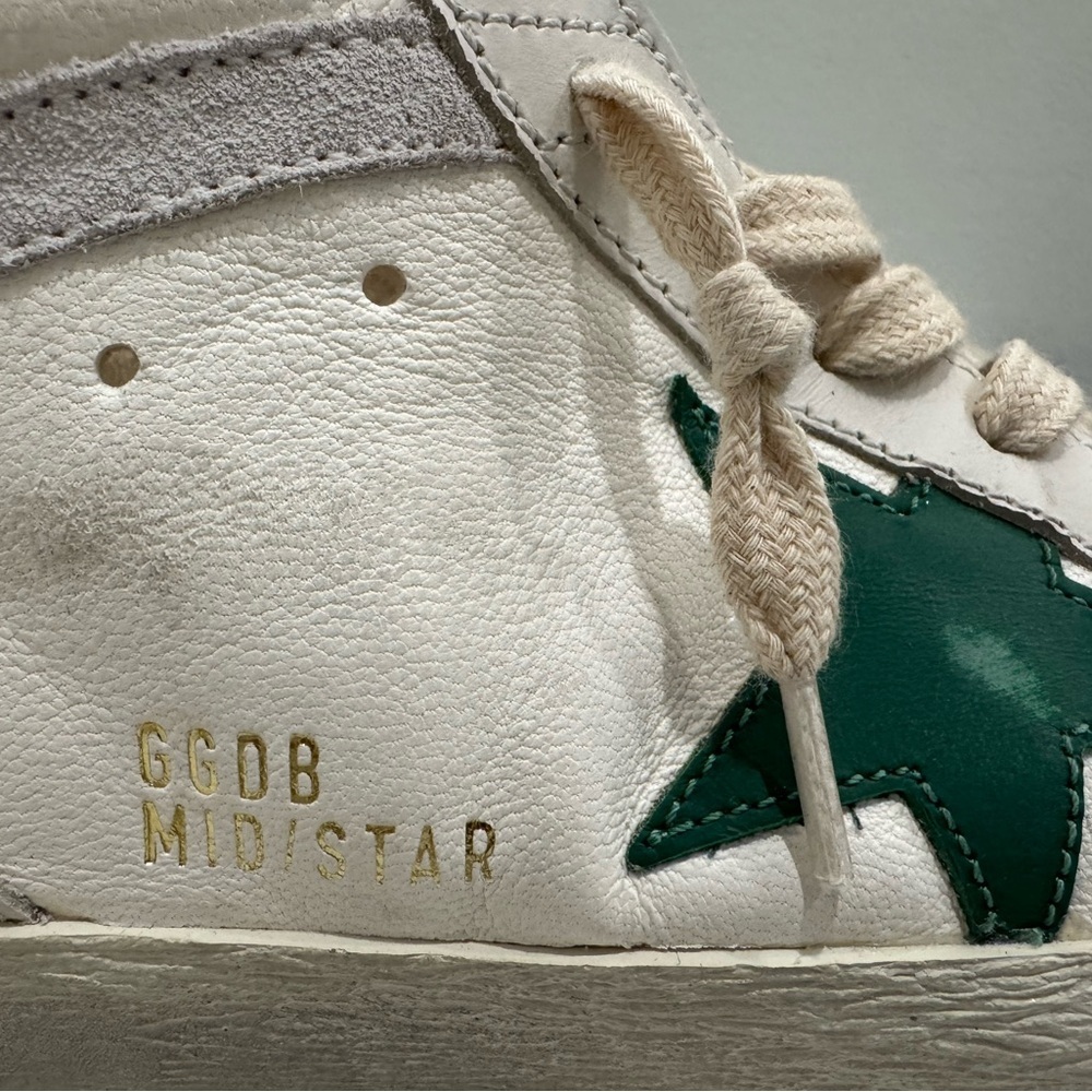Golden Goose Women's Mid Star Cream Milky Green IT38/ US 8 NWT - Picture 3 of 12